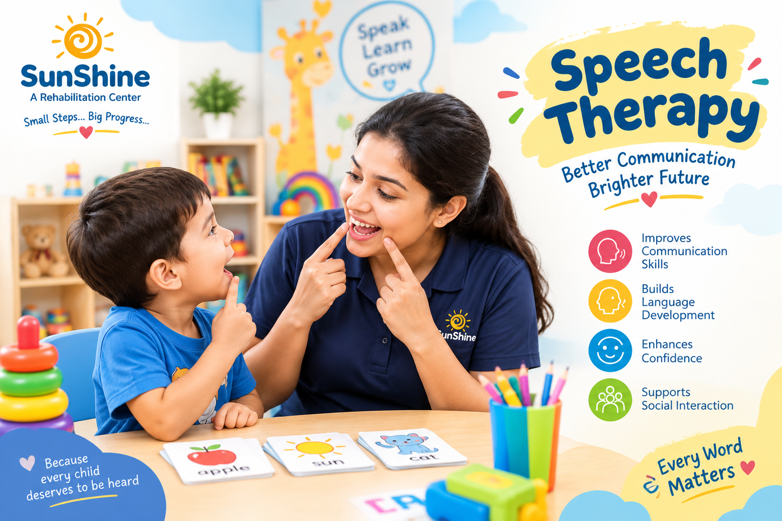 Speech therapy session at SunShine